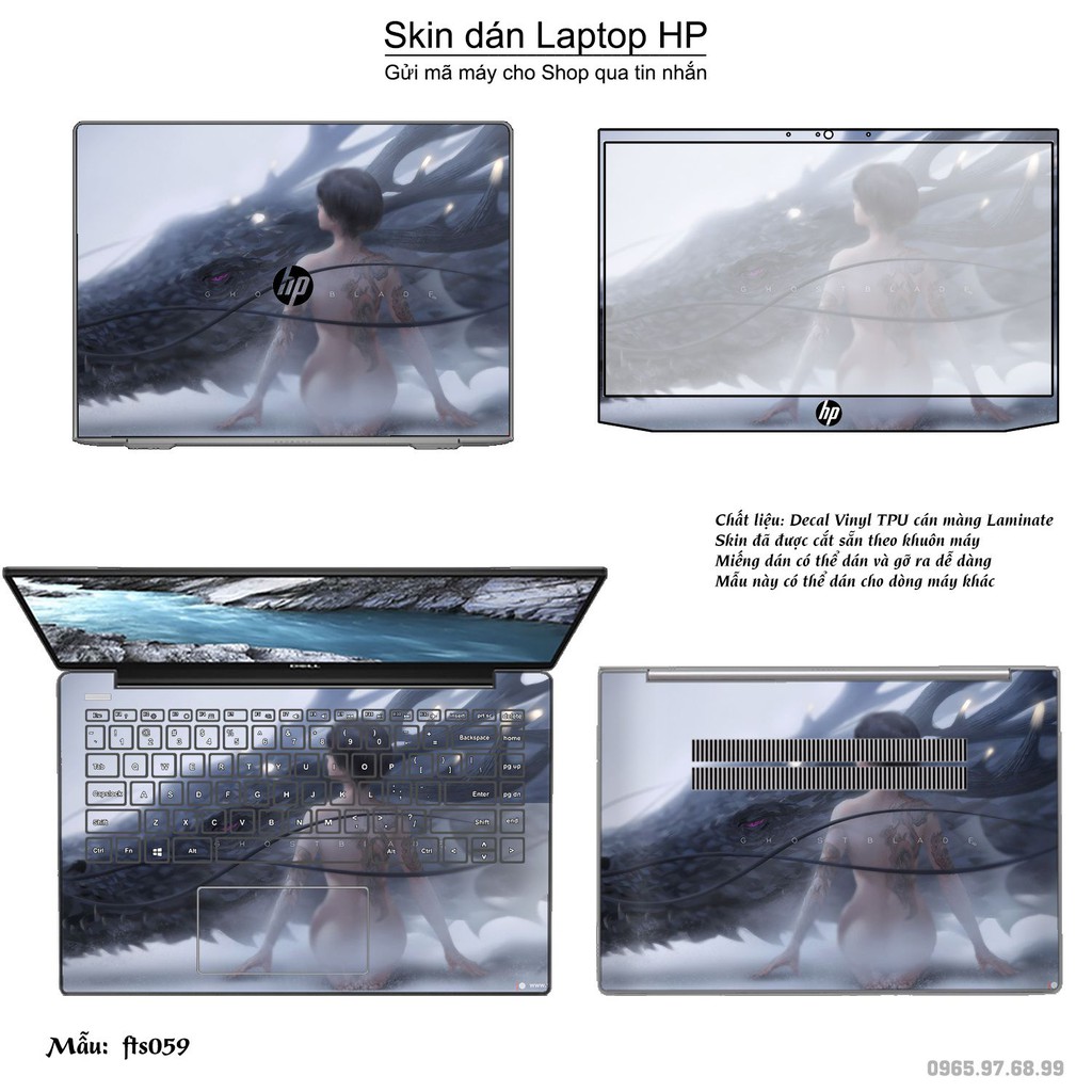 Skin dán Laptop HP in hình Fantasy _nhiều mẫu 6 (inbox mã máy cho Shop)