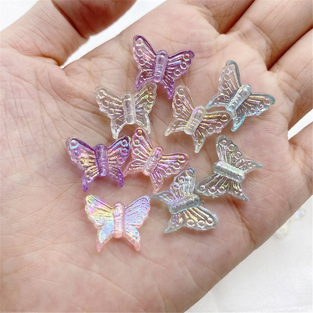 BUTTERFLY Set 20 Mặt vòng cổ Acrylic Hình Bướm Nhiều Màu