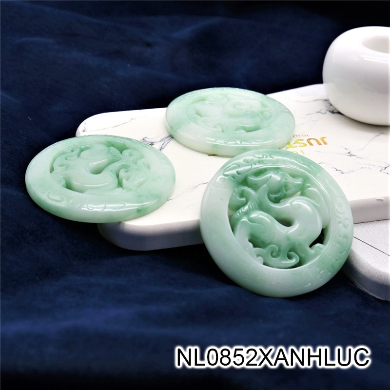 Ngọc bội resin họa tiết tròn 50mm nguyên liệu làm trâm làm trang sức cổ trang việt phục