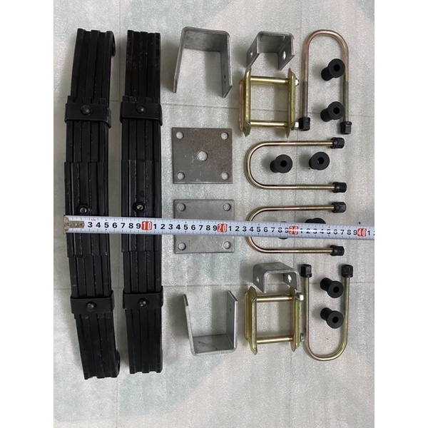 Bộ Nhíp tàu 4 lá 54cm,đầy đủ phụ kiện lắp nhíp,dùng ráp xe 3 bánh, 4 bánh,xe lôi,dài 54cm,rộng 5cm,4 lá ,tải trọng 450kg