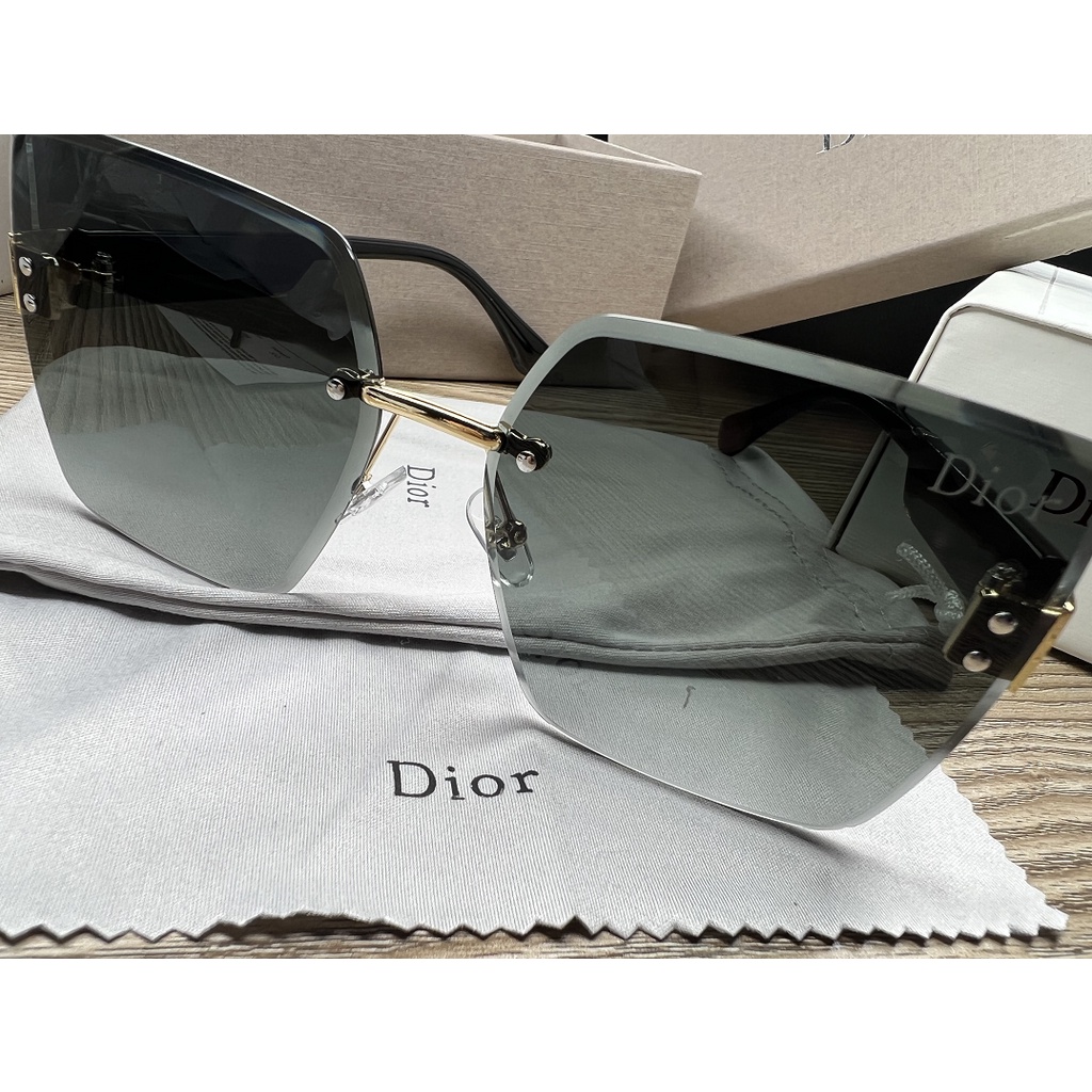 DIOR Kính Mát Gọng Vuông Cỡ Lớn 2022