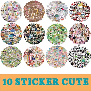 10 miếng Sticker dễ thương dán vali, nón bảo hiểm, đàn, guitar, ukulele, laptop, điện thoại nhiều kiểu chống nước
