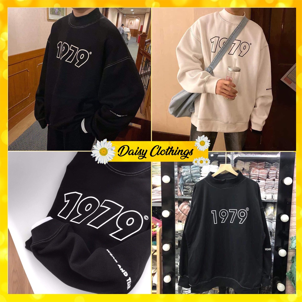 [Có Video Thật + Ảnh Thật] Áo Swearter Nam Nữ 1979 Chất Nỉ Dày Dặn Form Rộng Mã 487 - Daisy Clothings