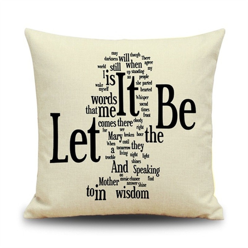 Áo Gối Bằng Vải Lanh Và Cotton Với Họa Tiết Let It Be