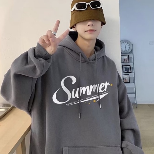 Áo Hoodie Màu Sắc Đơn Giản Thời Trang Cho Nam