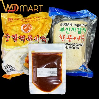 Combo 500g bánh gạo vàng + 100g sốt + 450g chả cá hàn quốc