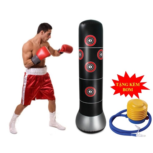 [ 𝑻𝑨̣̆𝑵𝑮 𝑲𝑬̀𝑴 𝑩𝑶̛𝑴 𝑯𝑶̛𝑰 ] Bao Trụ Đấm Bốc Tự Cân Bằng – PURE BOXING - 160cm – Đường Kính 48cm - ⚡𝑭𝑹𝑬𝑬𝑺𝑯𝑰𝑷⚡