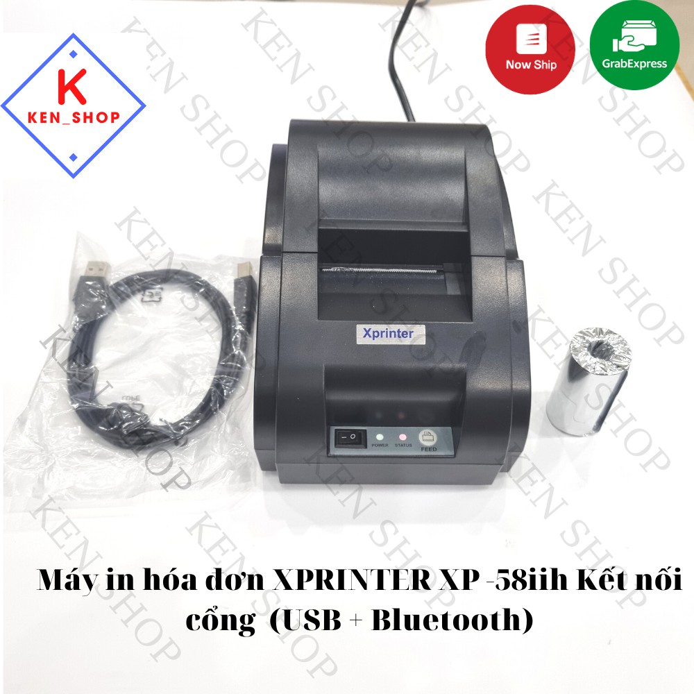 Máy in hóa đơn XPRINTER XP 58IIH/ XP-P300 Kết nối cổng USB + Bluetooth, in thẻ điện thoại, máy in nhiệt