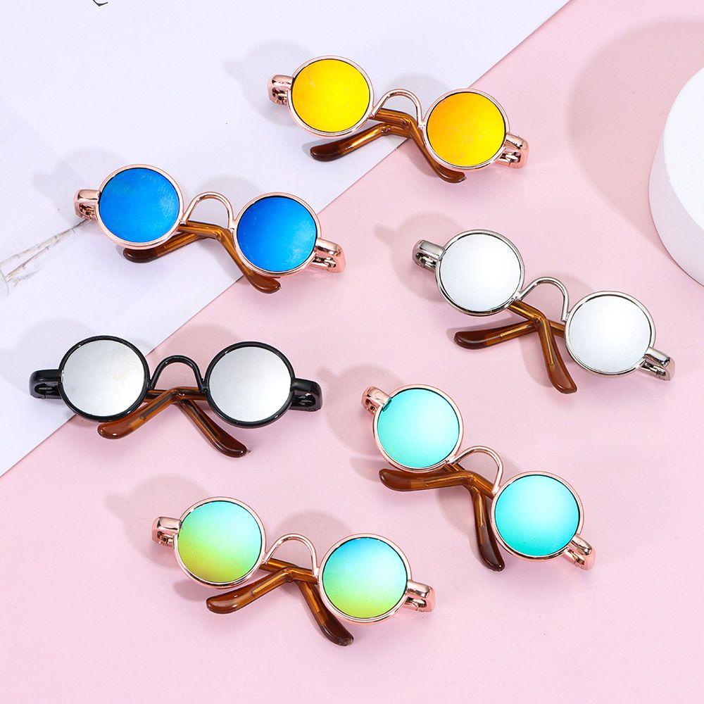 Mắt Kính Gọng Tròn Mini Bằng Vải Bông Dễ Thương Thời Trang Cho Búp Bê