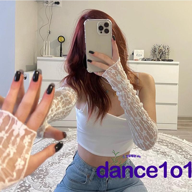 ✥Nc❀Bộ Áo Hai Dây Cổ Chữ V + Áo Ren Màu Trơn Thời Trang Mùa Hè Cho Nữ