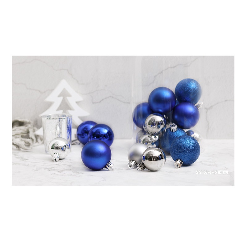 Set 24 Trái Châu Nhựa 3Cm Nhiều Màu Sắc Trang Trí Cây Thông Noel