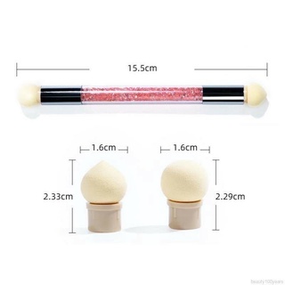 Bộ mút dặm ombre cán đá