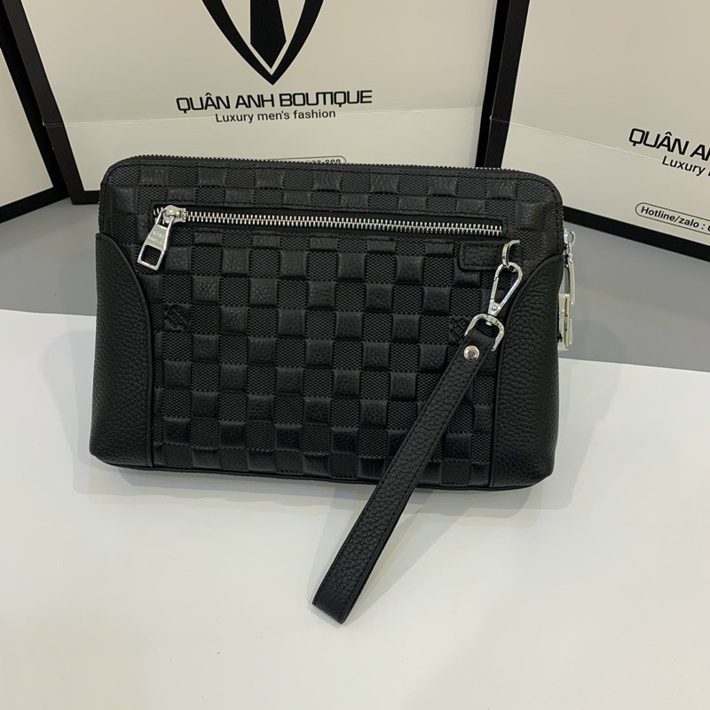 Ví dài cầm tay lv da pu logo đúc khoá số cao cấp, ví nam Fullbox.
