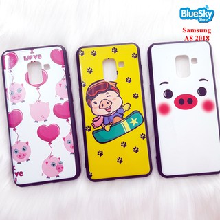 Ốp lưng Samsung A8 2018 hình heo con cute