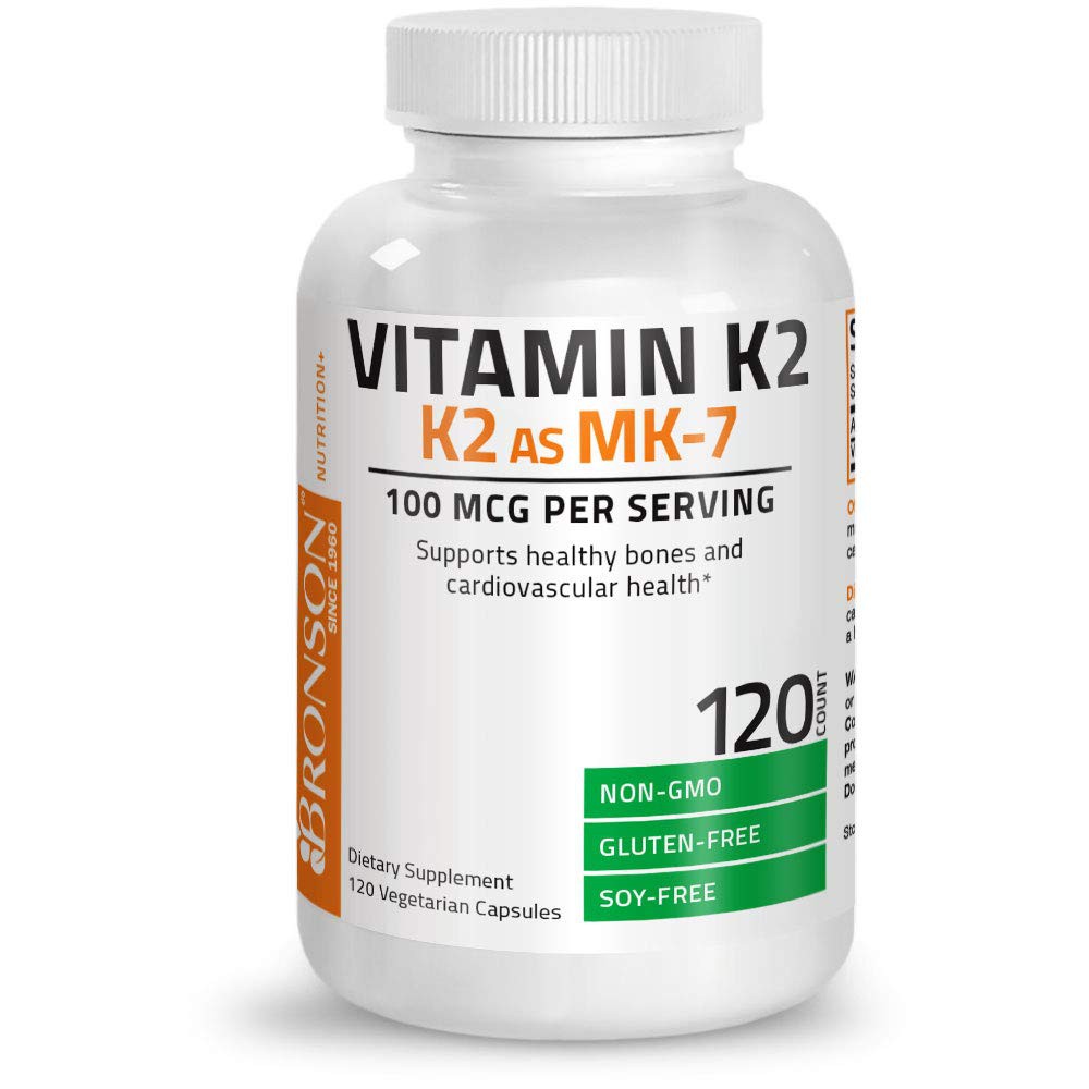 VITAMIN K2 | Bronson Vitamin K2 100mcg Tăng Miễn Dịch Hỗ Trợ Xương Khớp 120 Viên