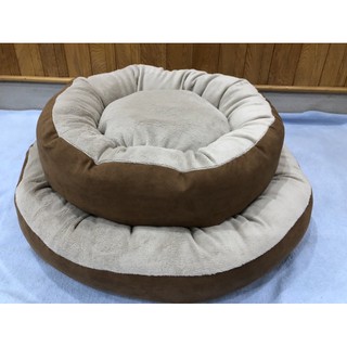Đệm tròn vải da lộn mặt lông sêu êm siêu ấm có sz lớn cho chó mèo 10kg