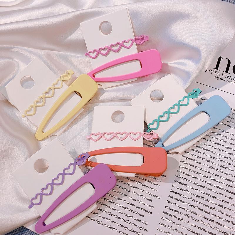Kẹp tóc✨ 2PCS/set Hairpin Hollow Love Heart shape Affordable Sweet Cute Fashion Women's hair clip Korean Style