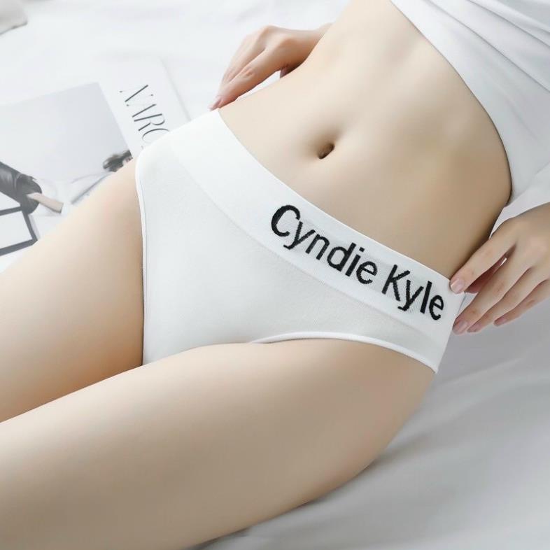 Quần Lót Lọt Khe Sexy Cotton Co Giãn 4 Chiều phối viền chun chữ cá tính gợi cảm 7007