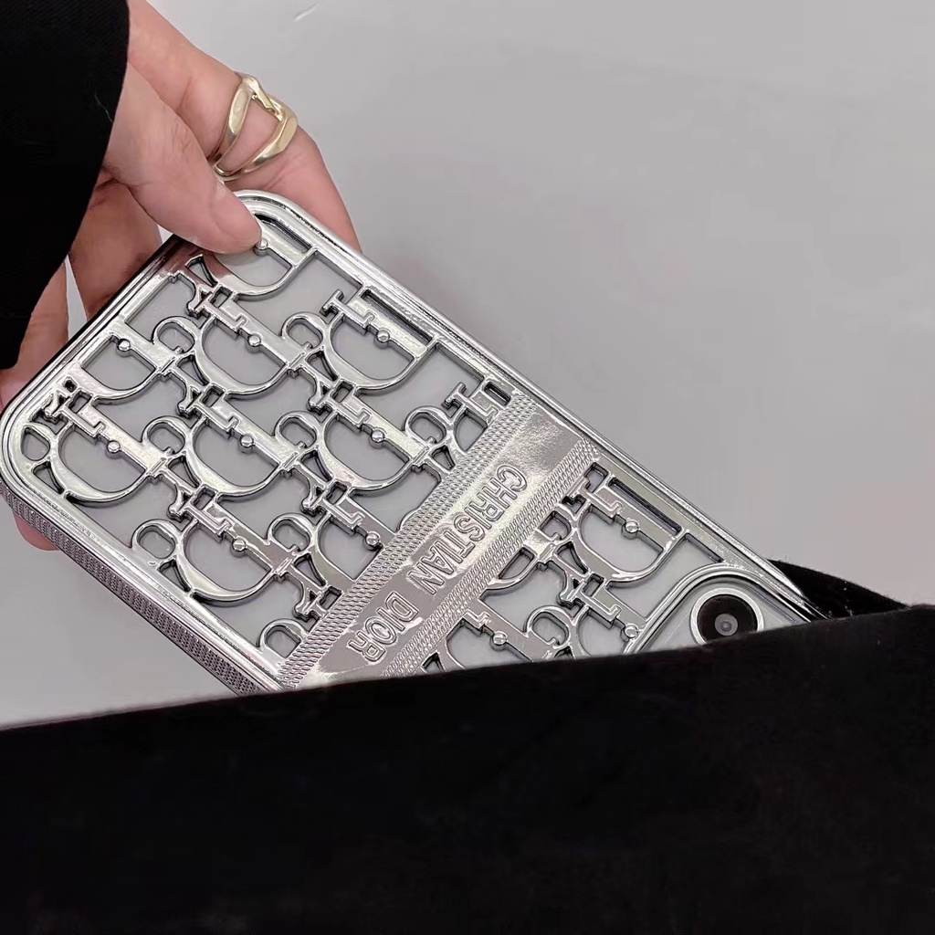 Ốp Điện Thoại Silicon Mạ Lưới Tản Nhiệt In Logo xiaohongshu dio Phong Cách Âu Mỹ Cho iphone 14 13 12 pro max