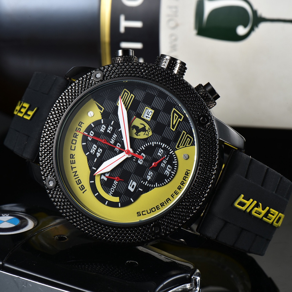 Ferrari Racing Series Men's Watch Multifunctional Quartz Chrono Watch for Men