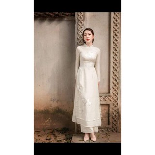 Áo dài trắng lụa 4tà