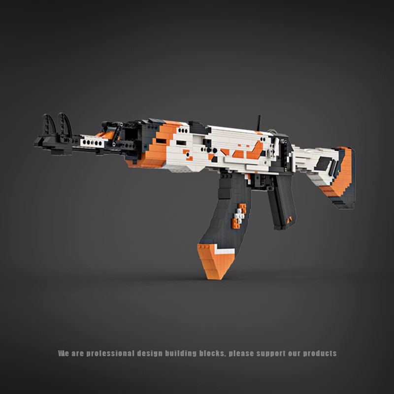 Đồ Chơi Lắp Ráp Kiểu LEGO CSGO , Free Fire Súng Rifle AK-47 Asiimov Bắn Nịt Với 1200+ Mảnh Ghép Của Kevin183