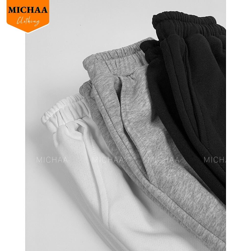 Quần Short NỈ DA CÁ Unisex  Quần Đùi Chất Nỉ Da Cá Nam Nữ Đều Mặc Được Basic - MICHAA