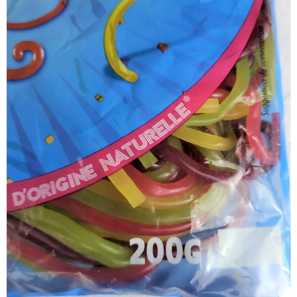 [Túi 200g] KẸO DẺO DÂY HƯƠNG TRÁI CÂY [France] CSN Jelly Candy Mixed Fruit Flavour