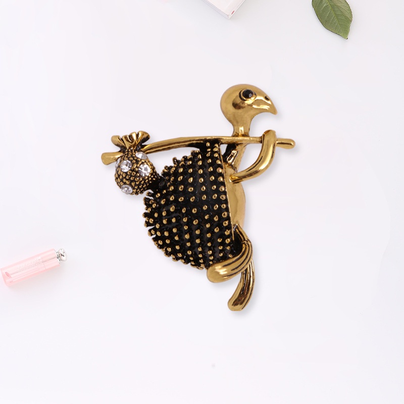 Huy Hiệu Cài Áo Hình Chú Rùa Đính Đá Thời Trang