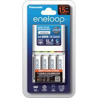 Combo bộ sạc BQ-CC55 (English version) + 4 viên pin eneloop AA màu trắng