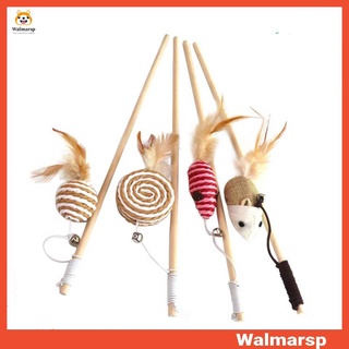 Gậy Đồ Chơi Gắn Kèm Chuột Giả Và Bóng Lông Thú Vị Cho Mèo Cưng