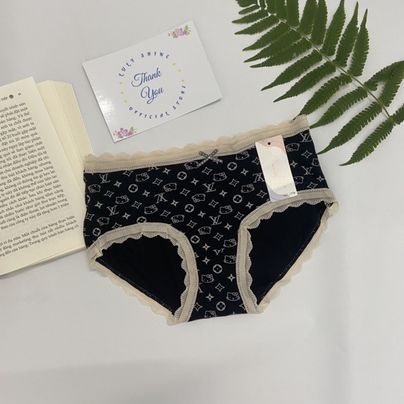 Quần lót nữ không viền, quần xì nữ cotton họa tiết chữ sang trọng ôm mông tôn vòng 3 gợi cảm Luly Shine Q20