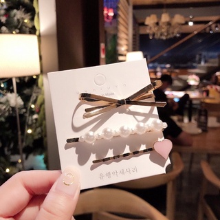 Set kẹp tóc mái đính đá phong cách Hàn quốc