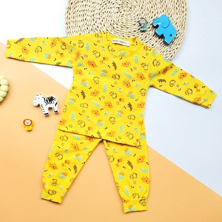 Bộ cotton cao cấp dài tay Minky Mom cho bé trai và bé gái 6-18kg vải mềm mại thấm hút mồ hôi đáng yêu BBShine – BVN042