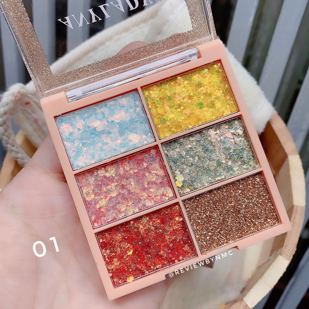 Nhủ mắt kim tuyến Glitter Any Lady 6 ô