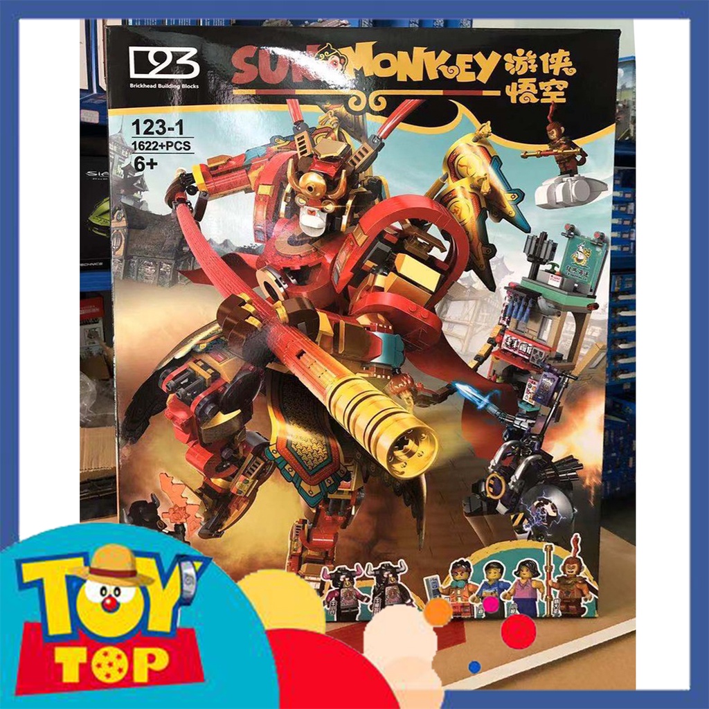 Đồ chơi lắp ráp ghép Monkie Kid ghép robot mech Monkey Tôn ngộ không xếp hình 123-1 với 1622 mảnh
