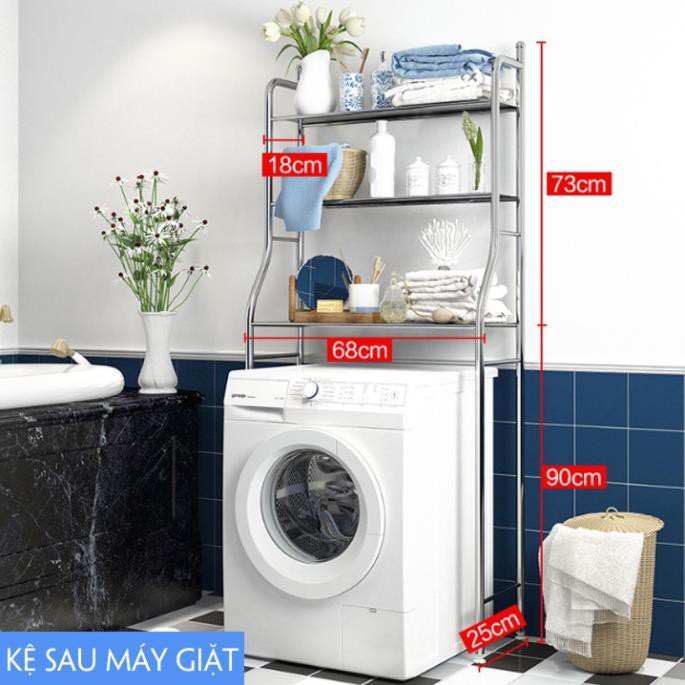 Kệ Để Đồ Trên Máy Giặt Khung Thép Sơn Tĩnh Điện KT 163x68x25cm - Kệ Để Dụng Cụ Máy Giặt