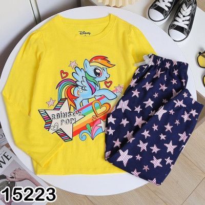 Bộ dài disney in hình pony/công chúa đáng yêu cho bé gái size đại 17-48kg
