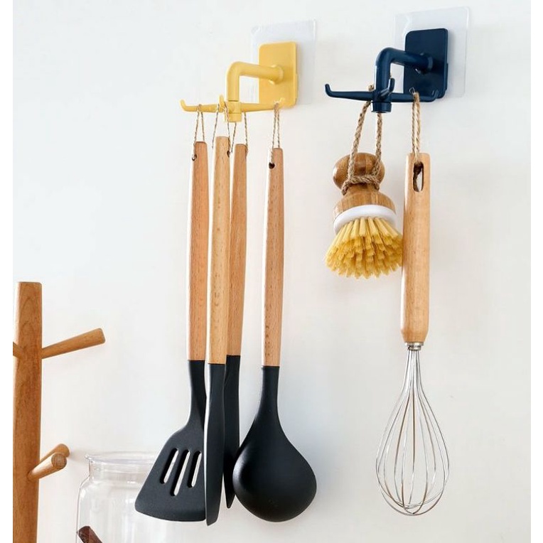 Móc treo vá, dụng cụ nhà bếp, đồ dùng phòng tắm 4 nhánh