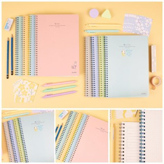 Sổ LÒ XO KLONG BÌA NHỰA 120 trang 100 GSM dày dặn không lem nhoè hàng chính hãng