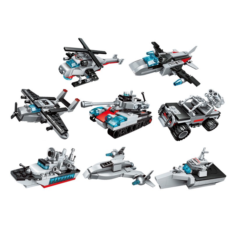 [700 CHI TIẾT] Bộ đồ chơi Lego Tàu Chiến TC700, bộ Lego Chiến Hạm bảo vệ bờ biển kèm Lego máy bay