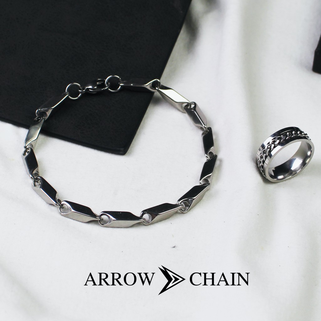 Vòng xích Titan Arrow Chain KHÔNG GỈ - Combo kèm nhẫn