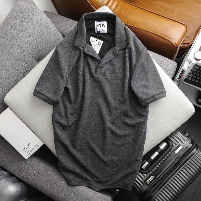 Áo Polo Zara Textured Stripe Vải và Form Siêu Đep | BigBuy360 - bigbuy360.vn