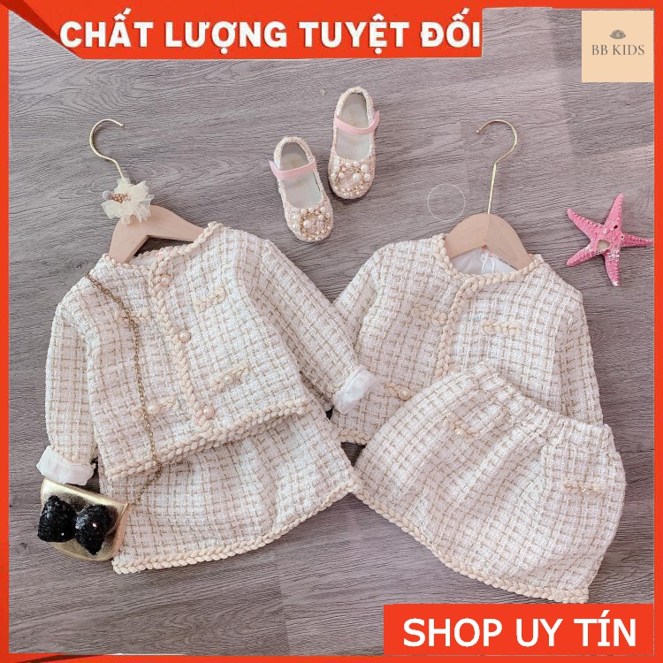 BBKIDS❌Size 11-18kg⚜️Set váy dạ mỏng sang chảnh cho bé gái⚜️HÀNG QUẢNG CHÂU CAO CẤP⚜️