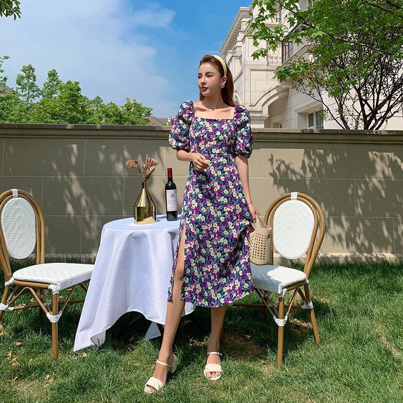 Váy hoa tím - V0660 | BigBuy360 - bigbuy360.vn