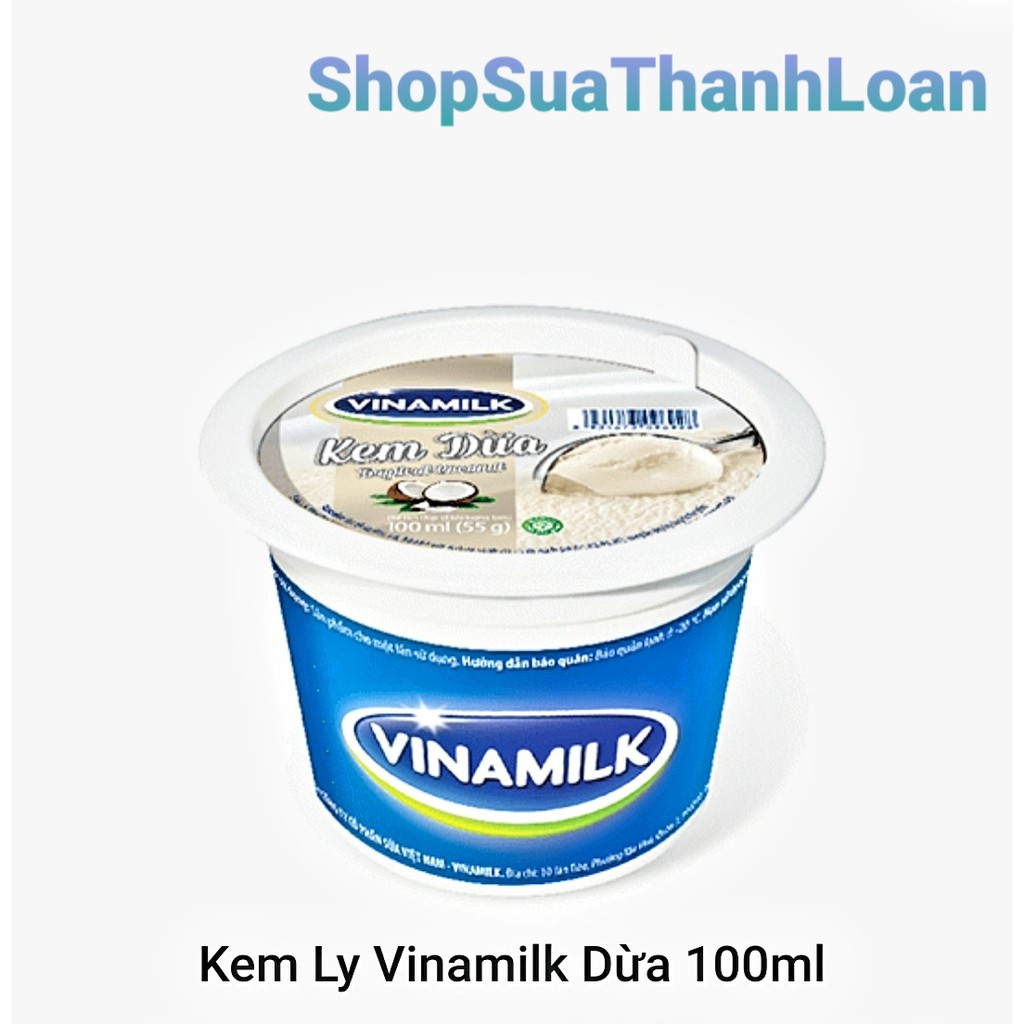 [Giao NowShip] KEM LY VINAMILK DỪA - LY 100ML