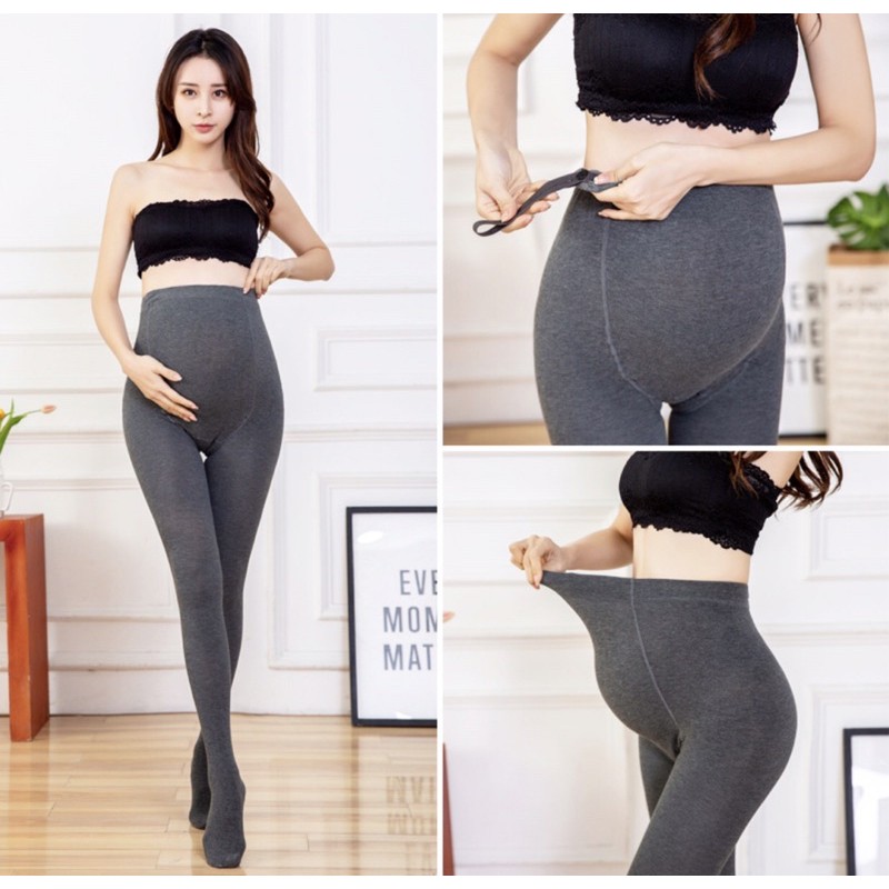 Quần tất chất len lót lông dầy dặn dành cho mẹ bầu ấm áp mùa đông legging mã 28