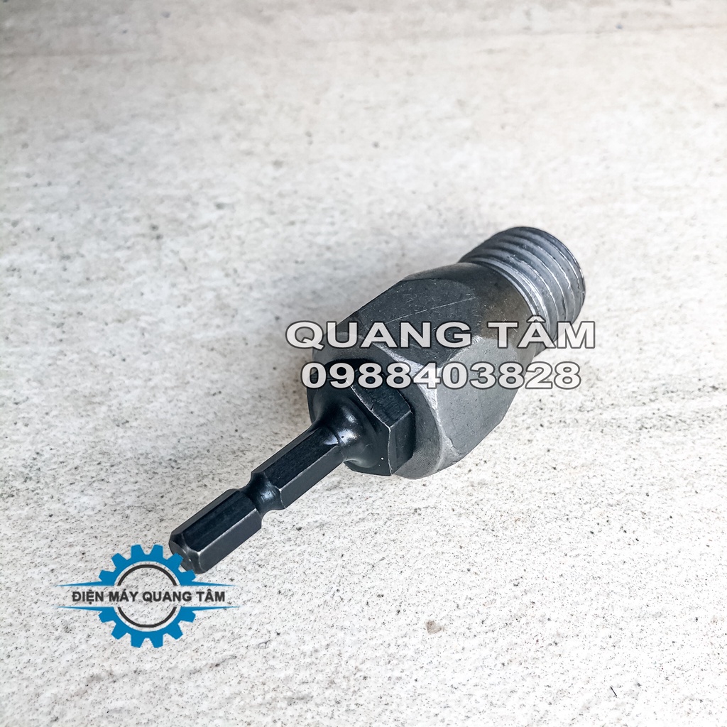 Đầu Chuyển Đổi từ Khoan Chân Kẹp Lục Giác sang Khoan Rút Lõi Bê Tông Ren M22