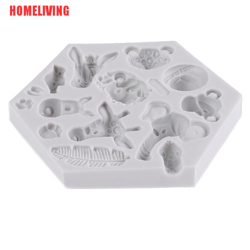 Khuôn Làm Bánh Chất Liệu Silicone Hình Động Vật Độc Đáo