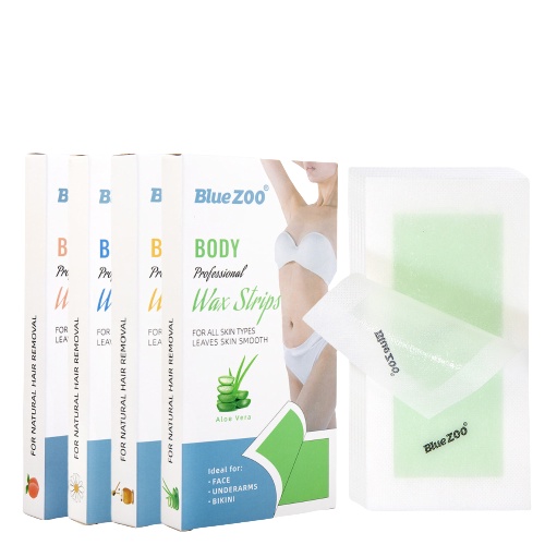 Miếng Dán Wax Lông Lạnh 20 Miếng (10 miếng đôi 2 mặt) Thương Hiệu Bluezoo-Dùng Wax Body-Bikini...